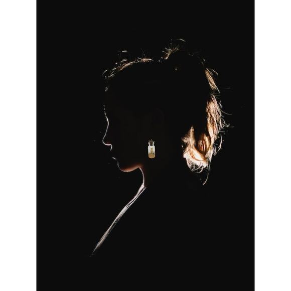 Message in a Bottle Drop Dangle Earrings - Picture 4 of 4